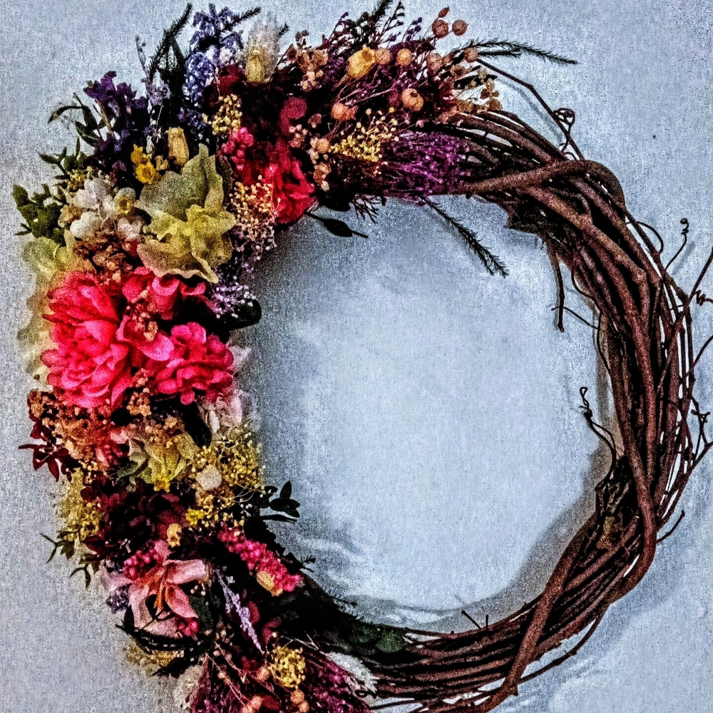 Floral Wreath with Mixed Colors